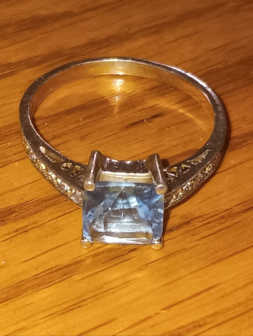 Vintage 925 & 4.2ct. Real Aquamarine Ring - Picture 14 of 16